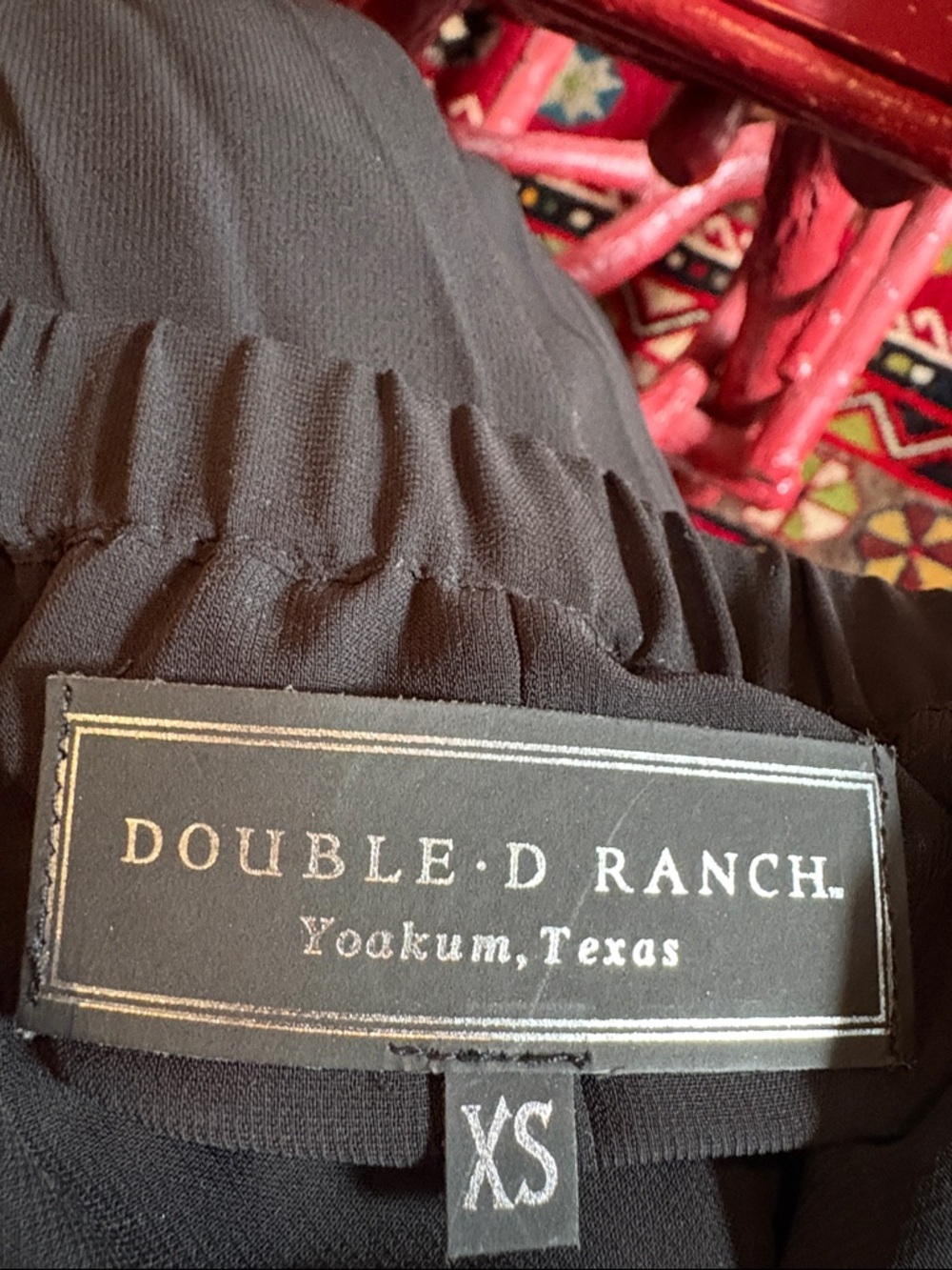Double D Ranch Black Pleated Maxi Skirt like new - Picture 3 of 4